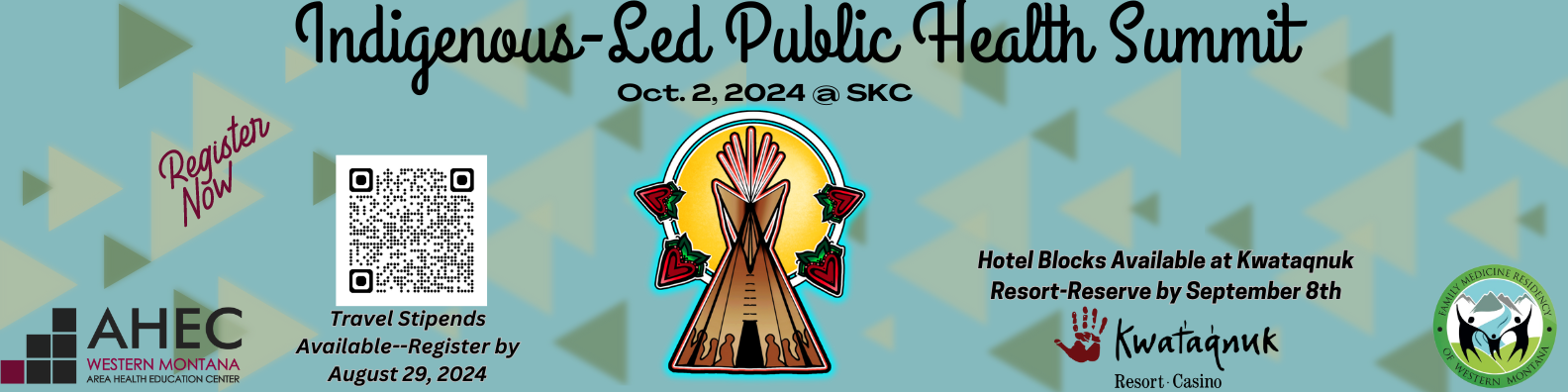 Banner that reads: Indigenous-Led Public Health Summit and registration information